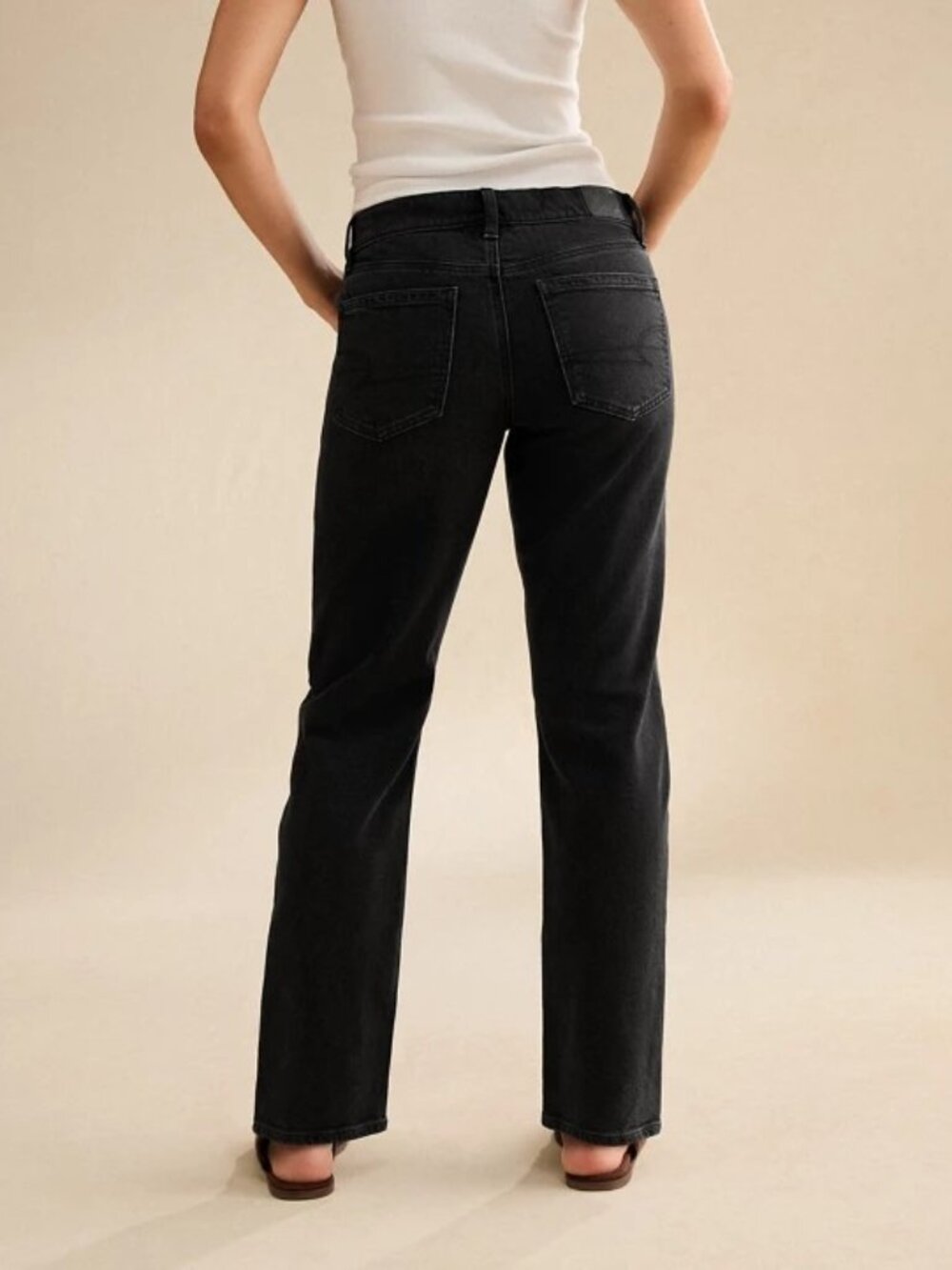 AE High Waisted Straight Jeans 4 Long